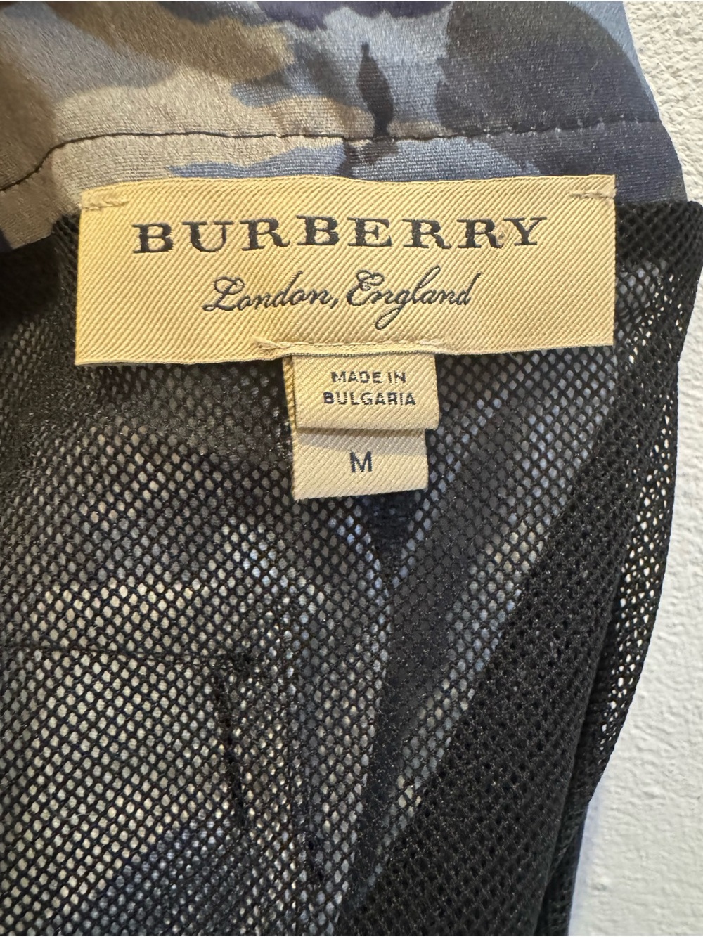 Burberry Abstract Floral Print Shorts in Blue, Gray and Black - Picture 3 of 10